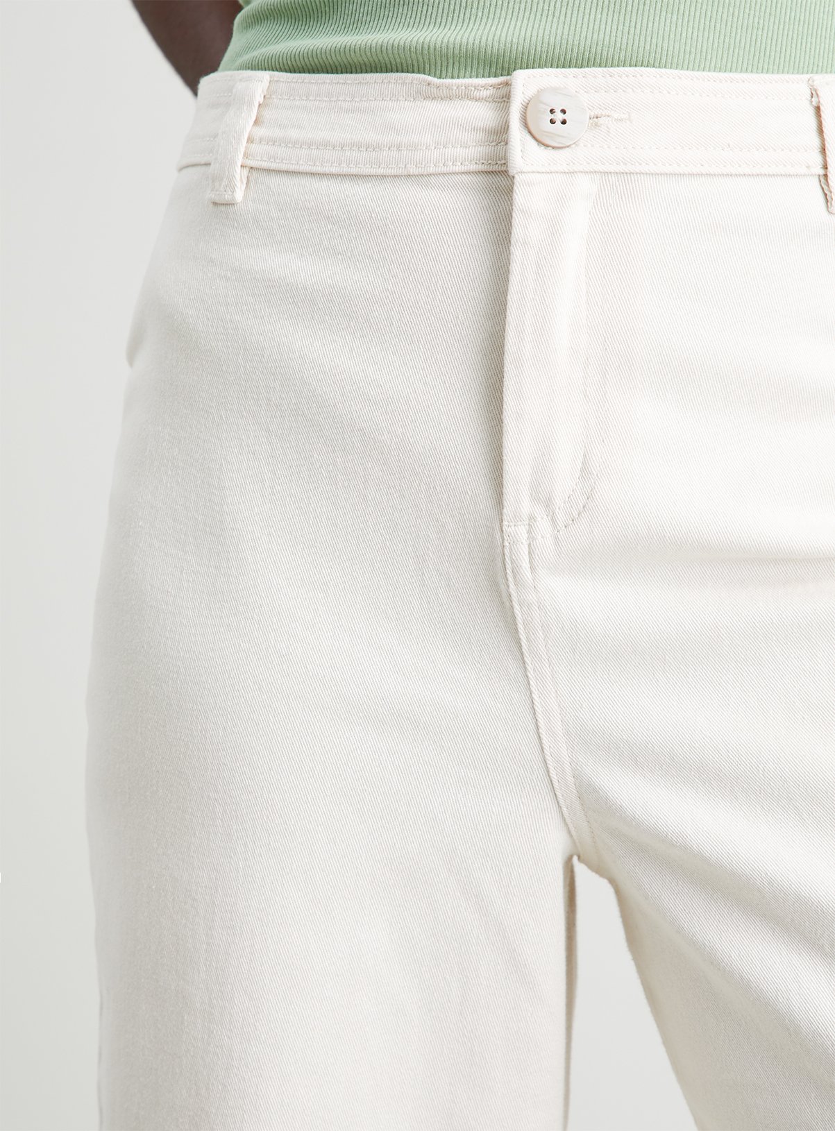 SKU: ECRU WIDE LEG CROP:Natural:10R - Image 3 thumbnail