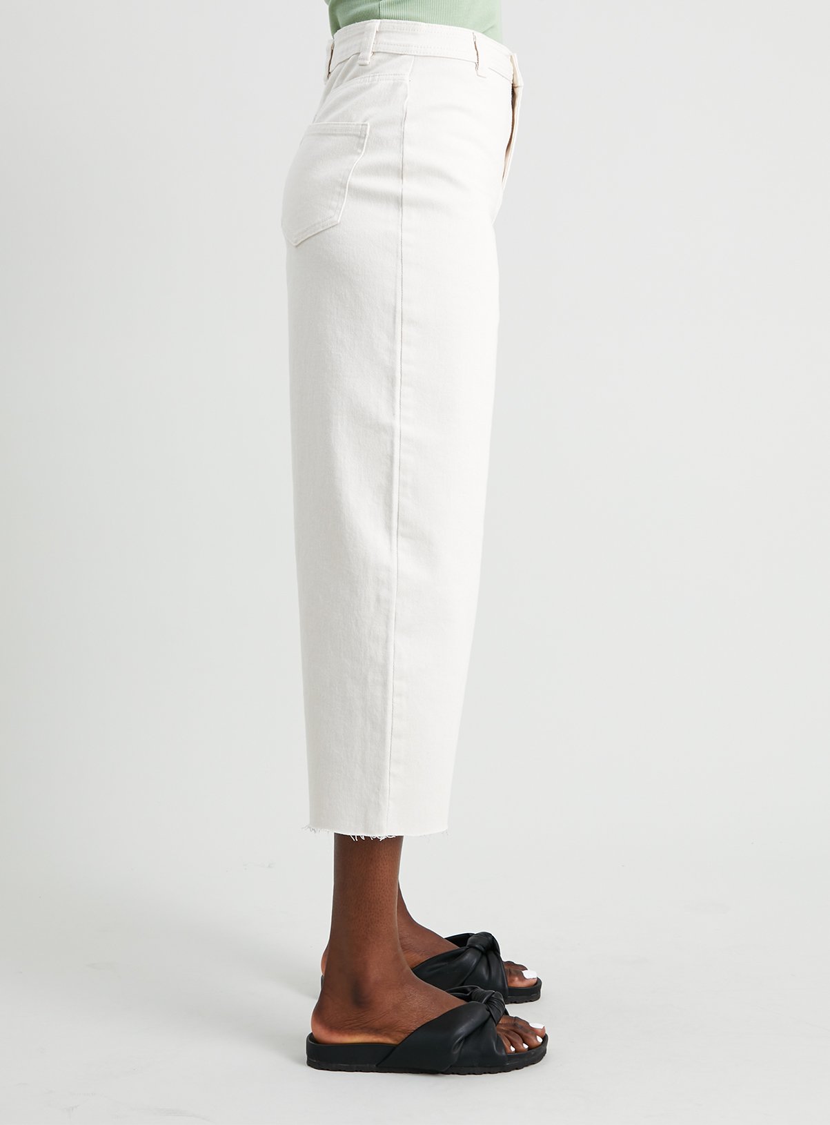 SKU: ECRU WIDE LEG CROP:Natural:10R - Image 5 thumbnail