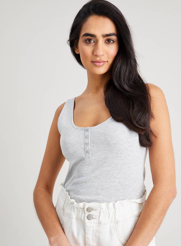 Buy Grey Henley Scoop Neck Vest 24 Tshirts Argos