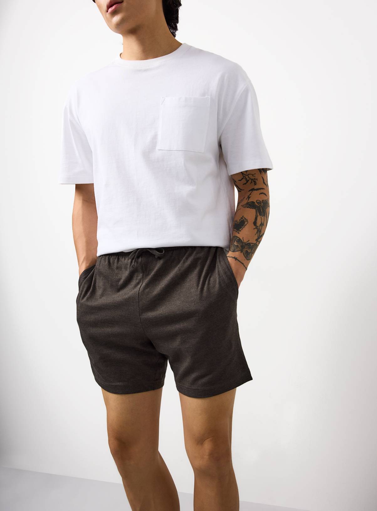 Black & Grey Jersey Pyjama Shorts 2 Pack L - Image 2