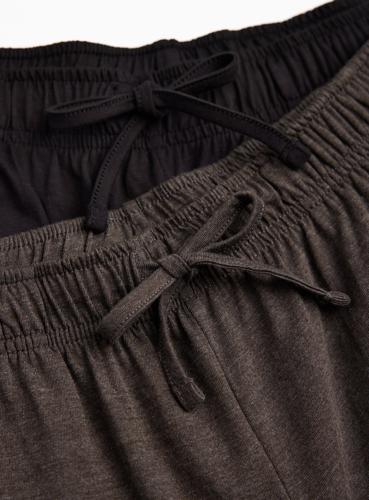 Black & Grey Jersey Pyjama Shorts 2 Pack S - Image 4 thumbnail
