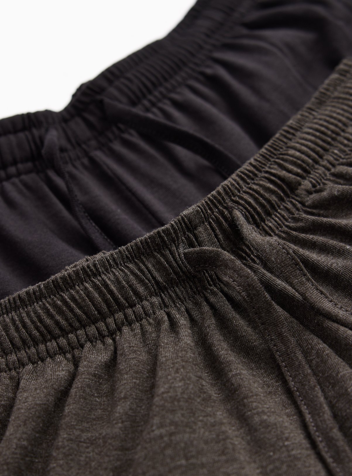 Black & Charcoal Jersey Pyjama Bottoms 2 Pack XL - Image 2 thumbnail