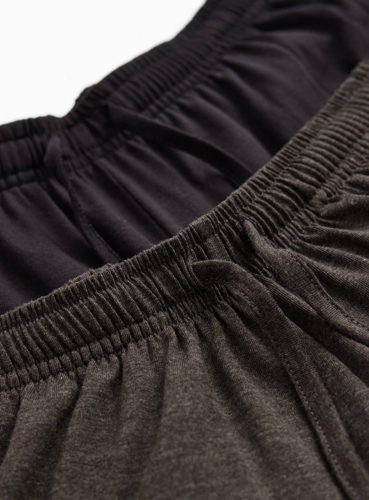 Black & Charcoal Jersey Pyjama Bottoms 2 Pack XL - Image 2