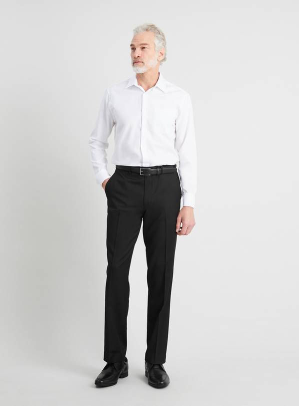 Regular Stretch Tailored Pant - Black, Suit Pants