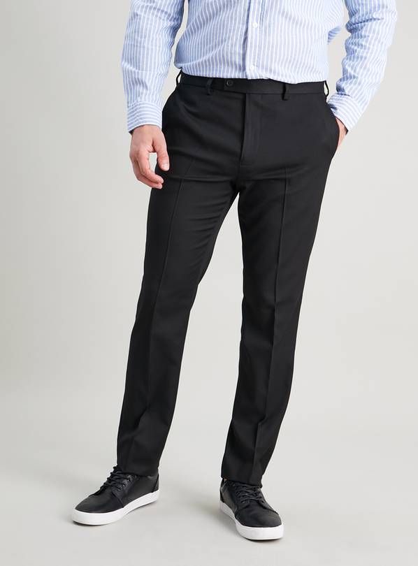 Buy Black Gaberdine Slim Leg Trousers - W38 L29 | Formal trousers | Argos