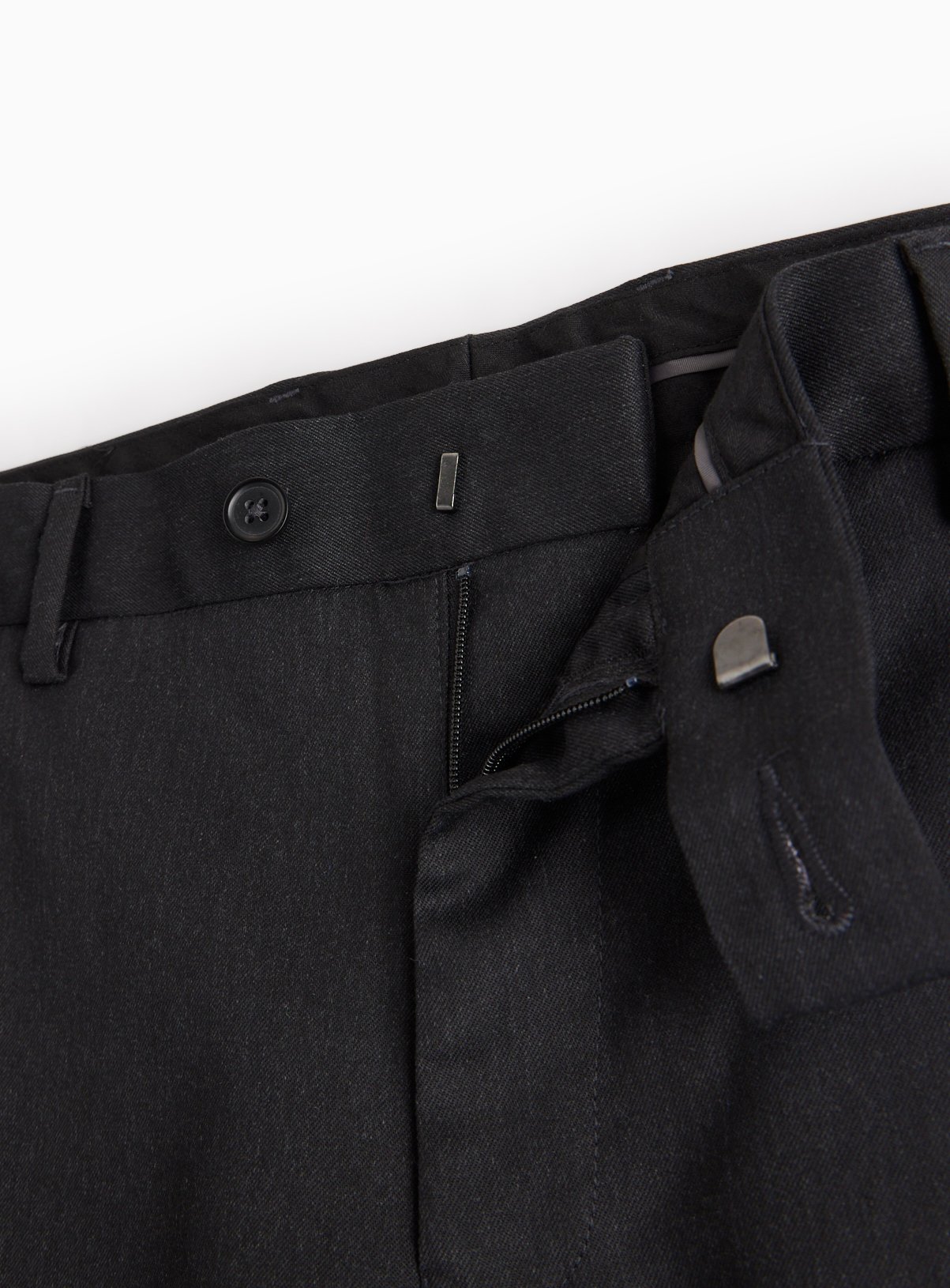 Charcoal Grey Tailored Fit Trousers  W40 L31 - Image 2 thumbnail