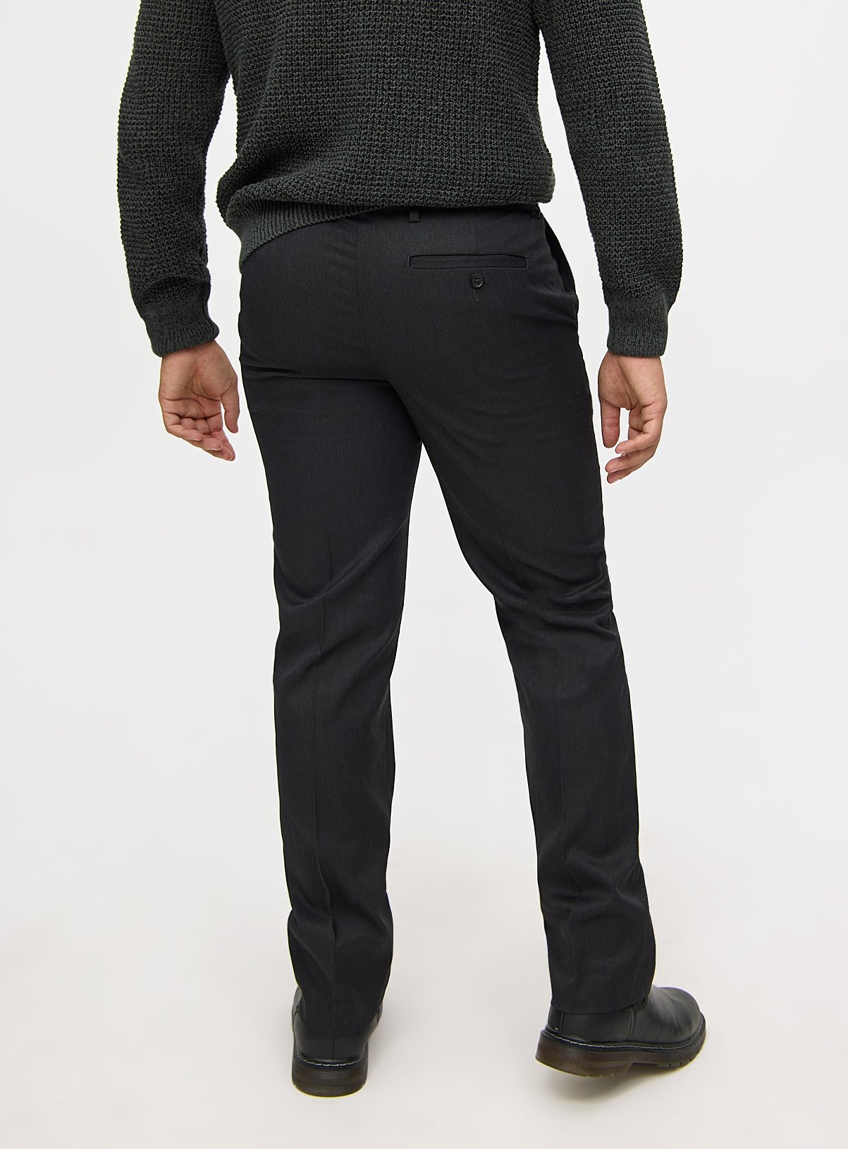 Charcoal Grey Tailored Fit Trousers  W40 L31 - Image 3 thumbnail