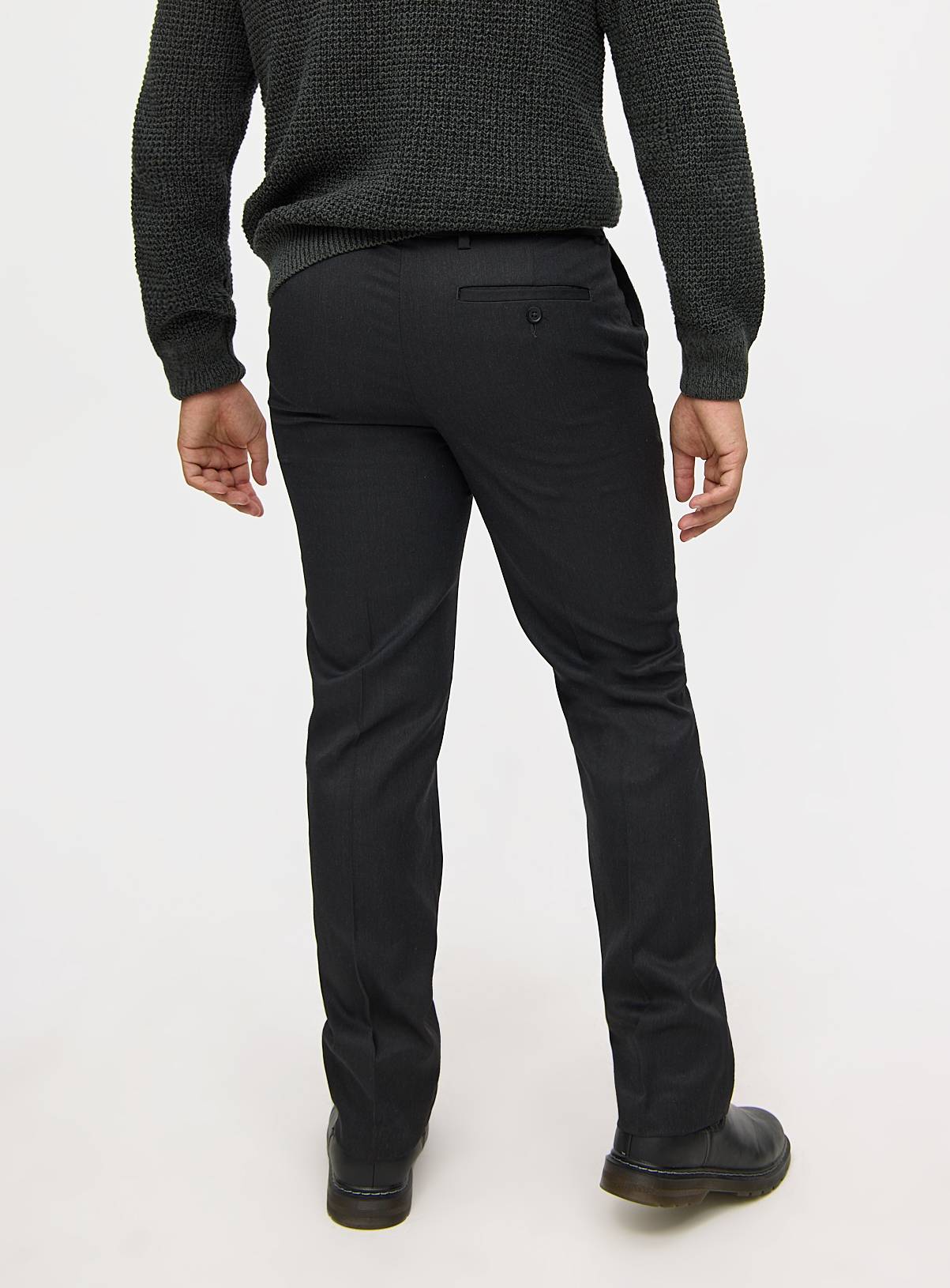 Charcoal Grey Tailored Fit Trousers  W40 L31 - Image 3