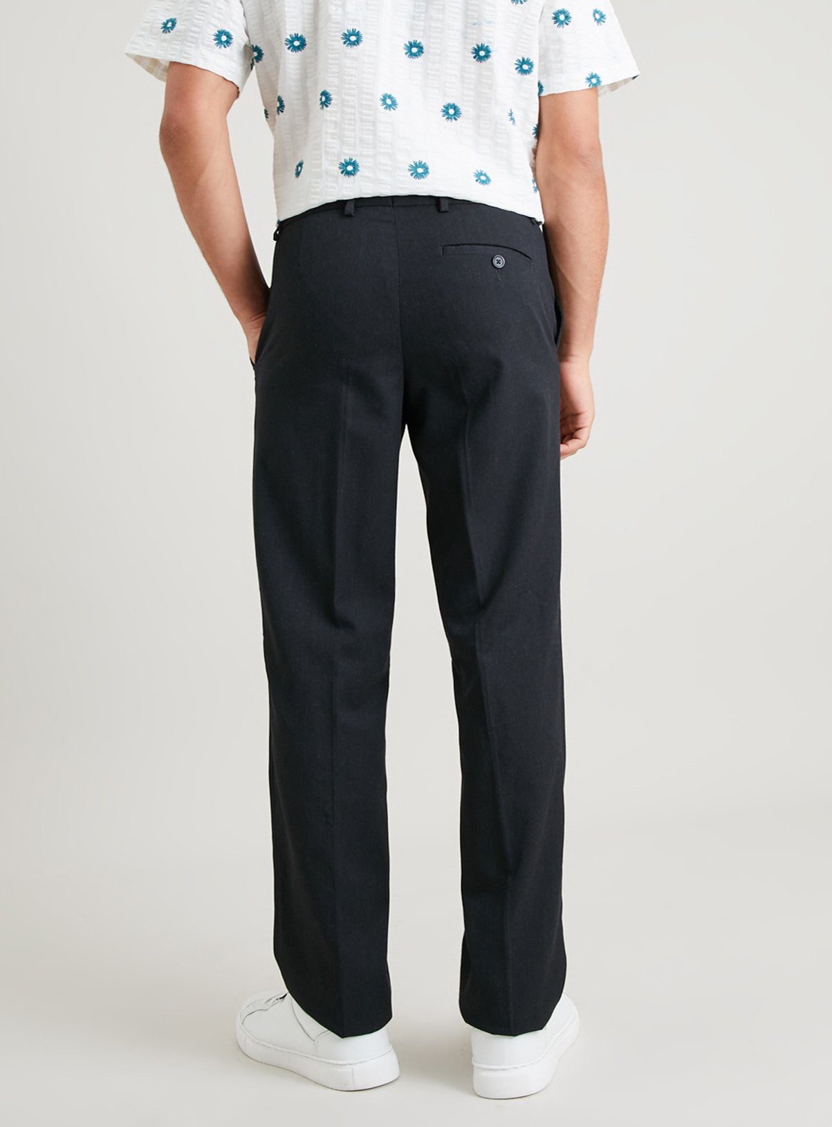 Charcoal Grey Tailored Fit Trousers  W40 L31 - Image 5 thumbnail