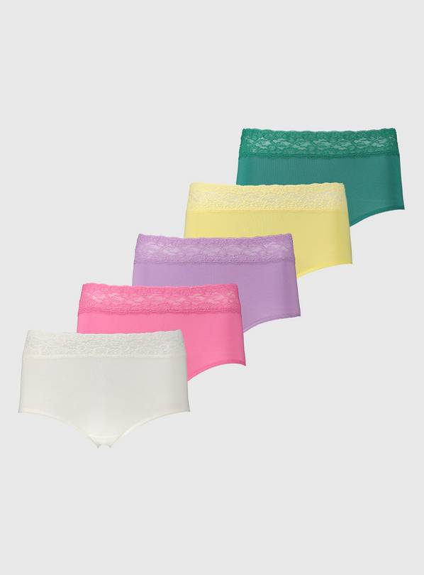 Buy Assorted Comfort Lace Full Knickers 5 Pack 26 Knickers Argos