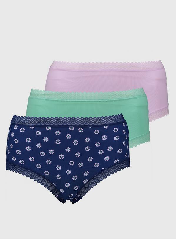 Buy Ditsy & Plain Midi Knickers 3 Pack 14 Knickers Argos