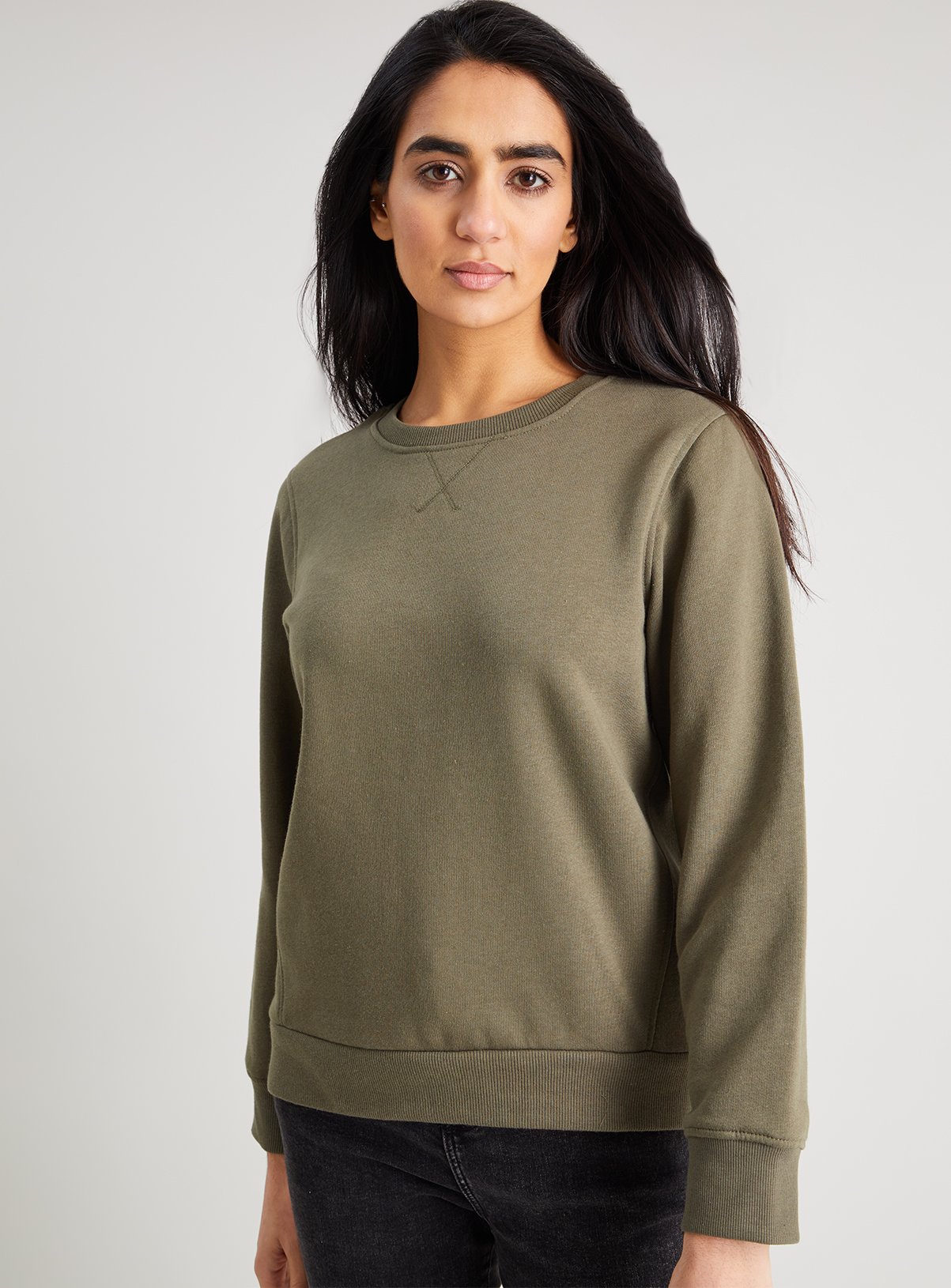womens crew neck sweat shirts
