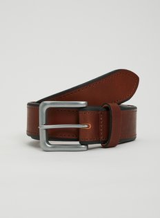 Strenesse Blue Faux Leather Belt light orange casual look Accessories Belts Faux Leather Belts 