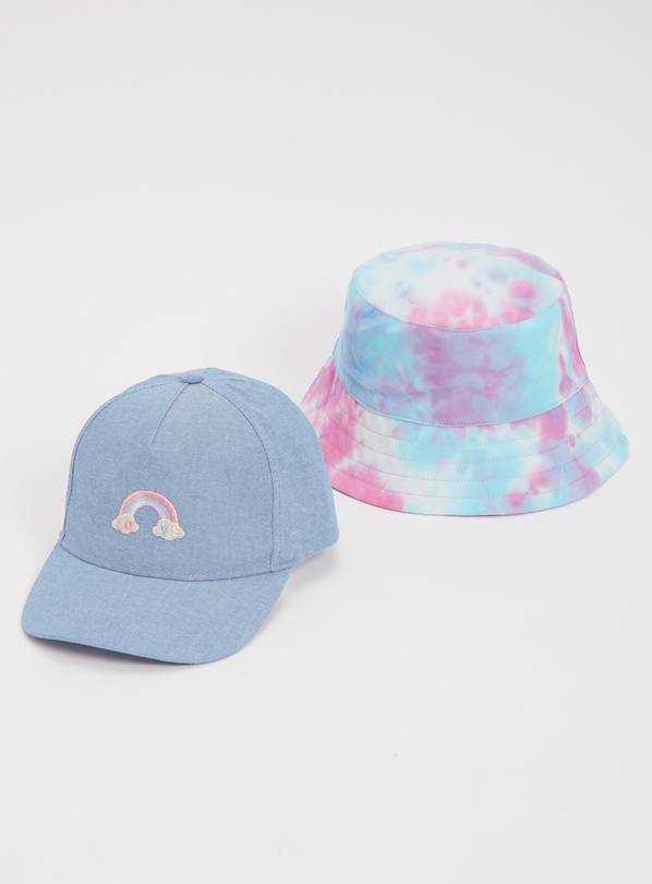 Buy Blue & Tie Dye Bucket Hat & Cap 2 Pack 35 years Accessories