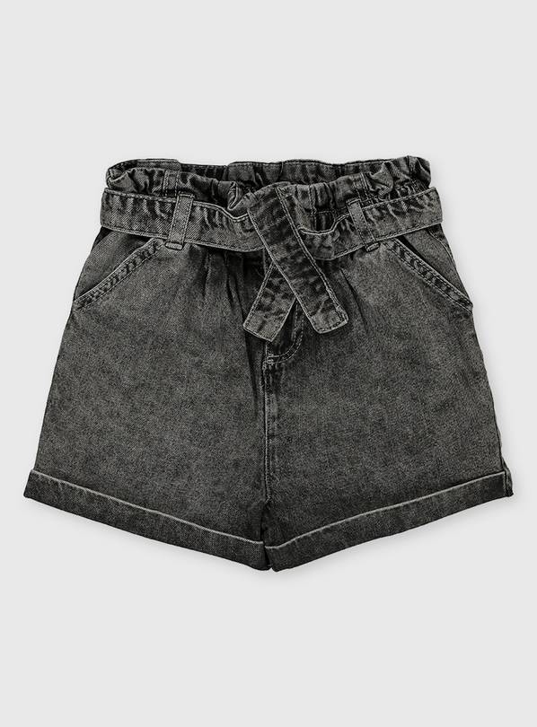 Buy Charcoal Tie Waist Denim Shorts 12 Years Skirts And Shorts Argos