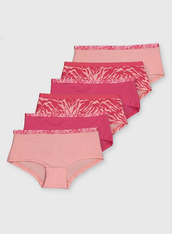 Buy Pink Zebra ShortsStyle Briefs 7 Pack 1011 years Multipacks