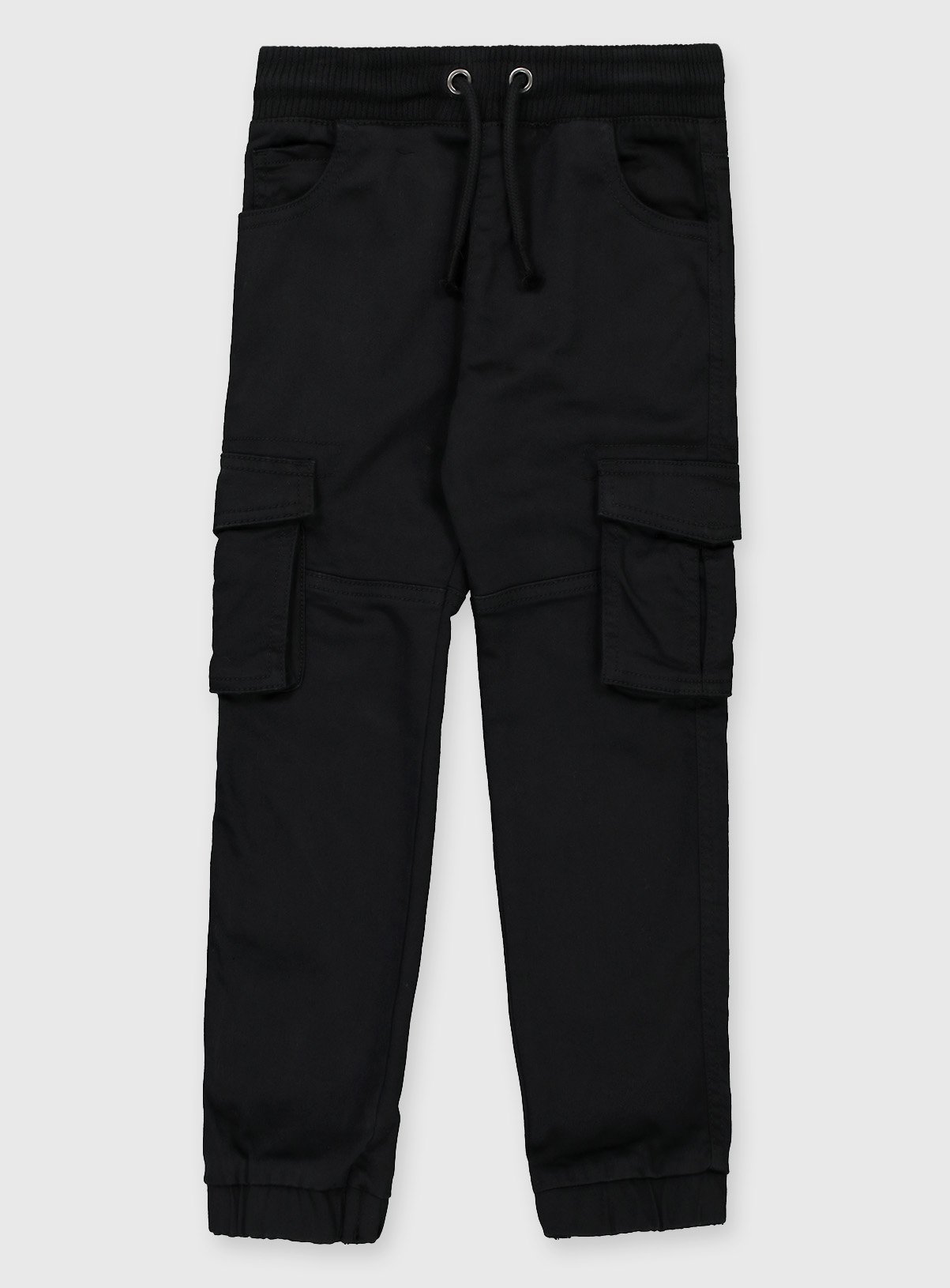 Buy Black Cargo Trousers - 11 years 