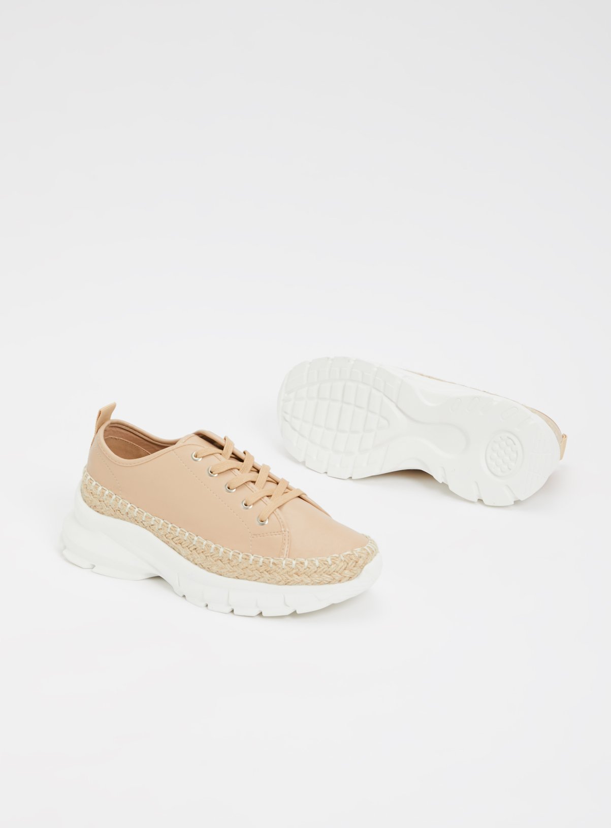 chunky nude trainers