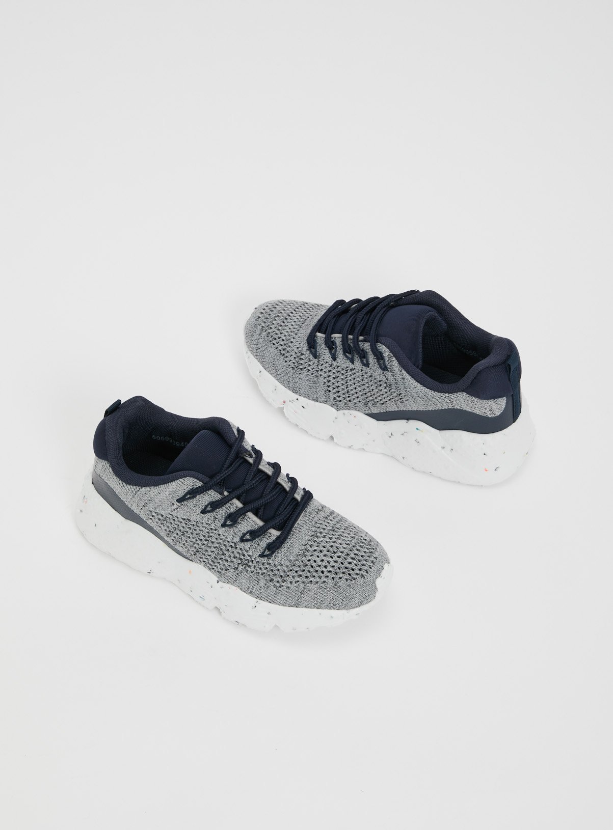 grey knitted trainers