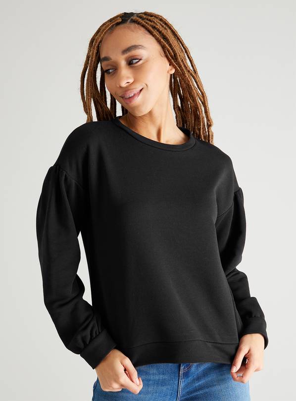 Buy Black Puff Sleeve Sweatshirt - 20 | Hoodies and sweatshirts | Argos