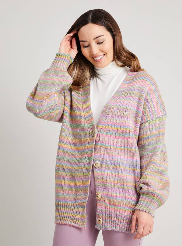 Buy Pastel Stripe V-Neck Cardigan - 24 | Cardigans | Argos