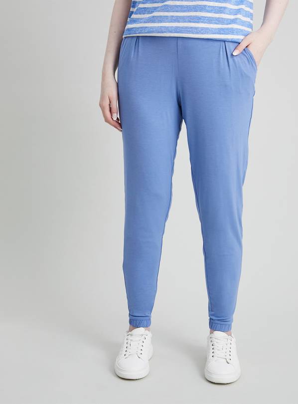 Buy Blue Jersey Drapey Trousers - 8, Trousers