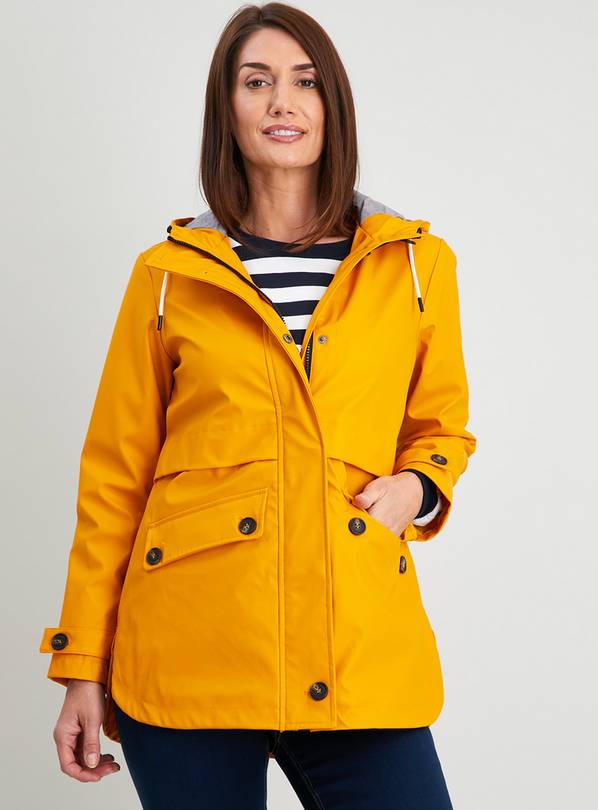 Mustard Yellow Shower Resistant Rubber Raincoat - 20