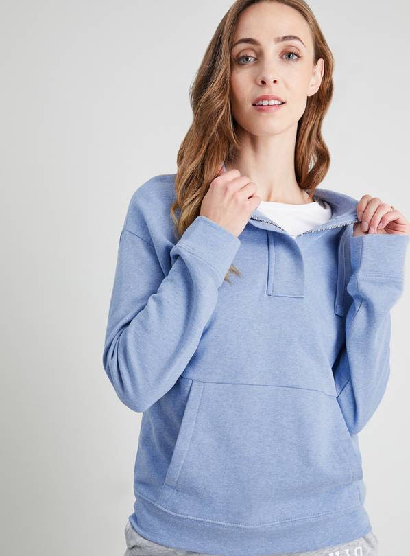 Buy Blue Funnel Zip Hoodie 22 Hoodies and sweatshirts Argos