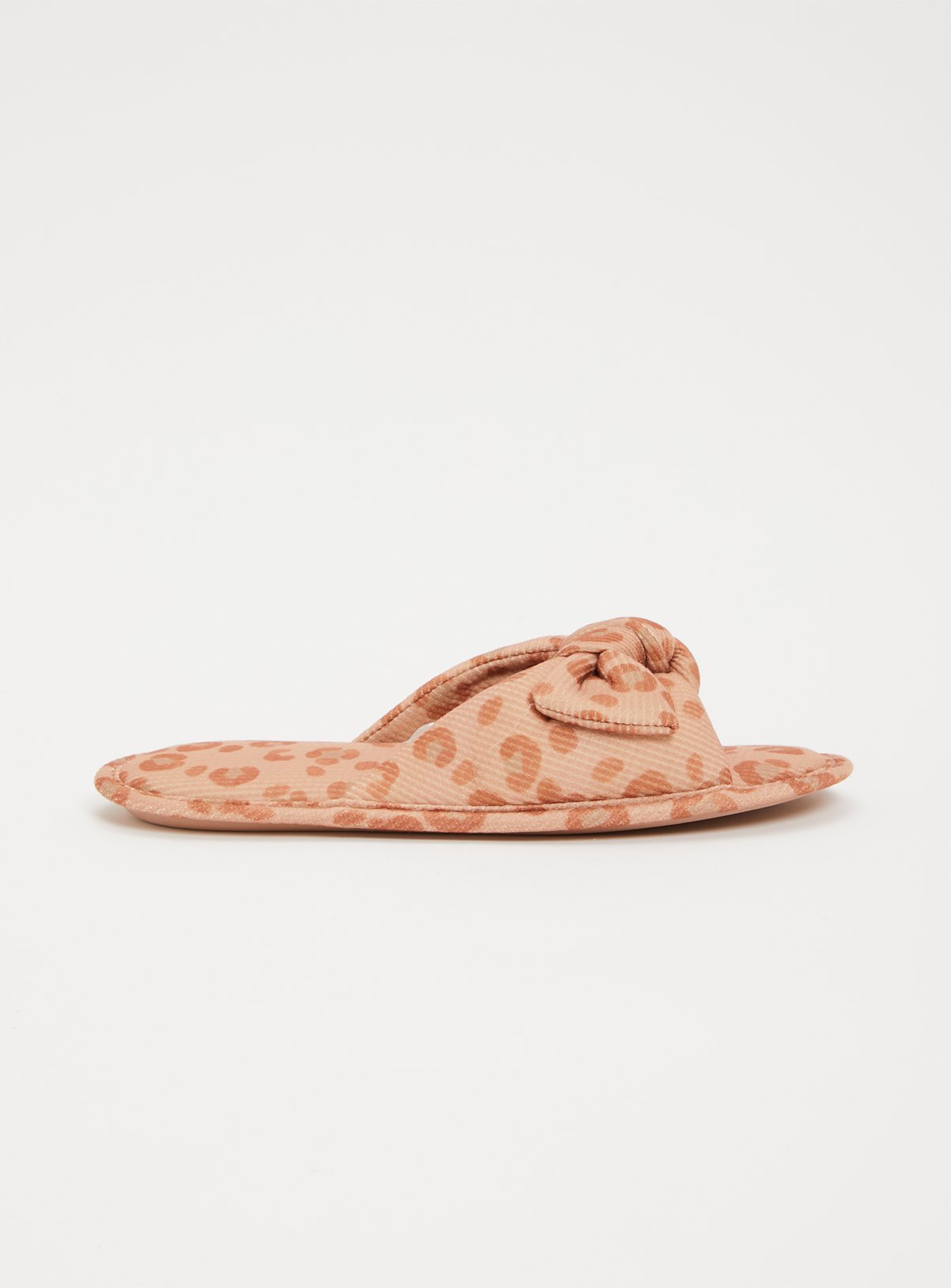 leopard open toe slippers