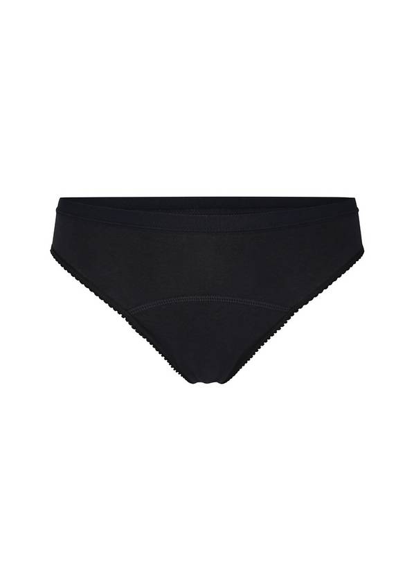 Black First Period Bikini Knickers - 13-14 years