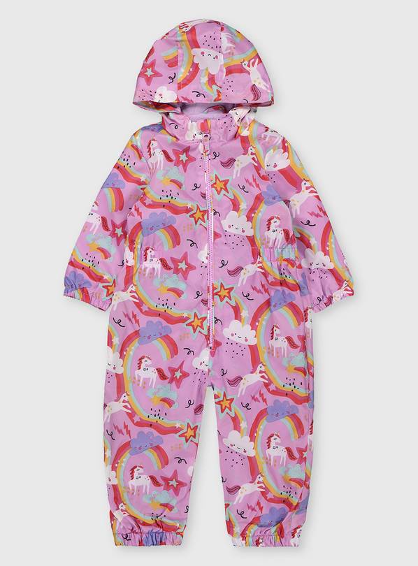 Buy Unicorn Shower Resistant Print Puddlesuit 56 years Coats and