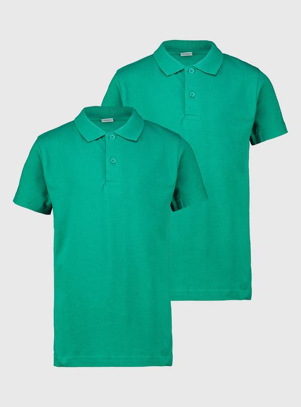 Jade Green Unisex Polo Shirt 2 Pack 10 years