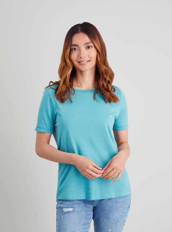 Buy Blue Crew Neck T-Shirt - 20 | Tops | Argos