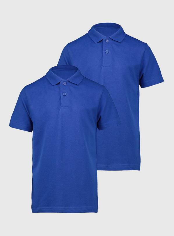 Bright Blue Unisex Polo Shirt 2 Pack - 3 years