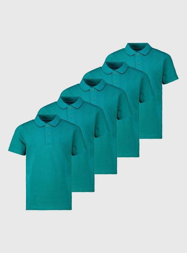 Green polo shirts for school sale