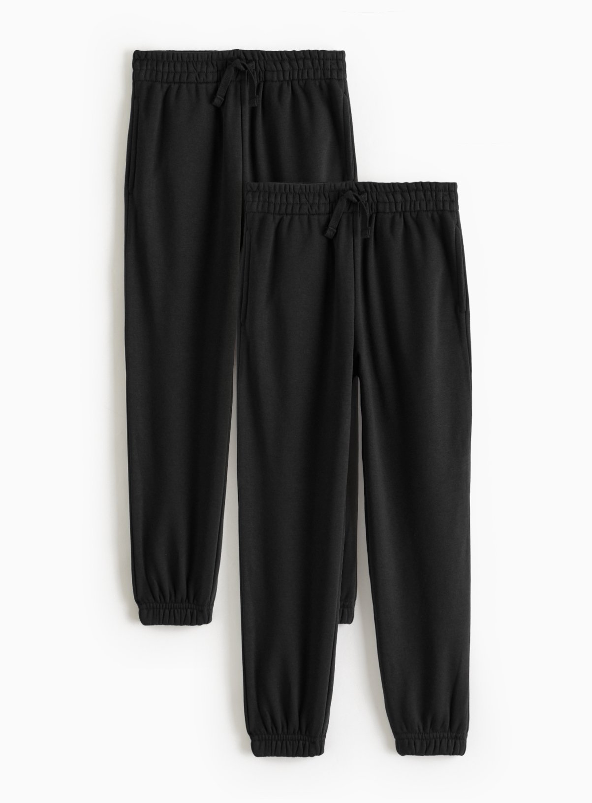 Black 2 Pack Black Unisex Joggers - Tu by Sainsbury's