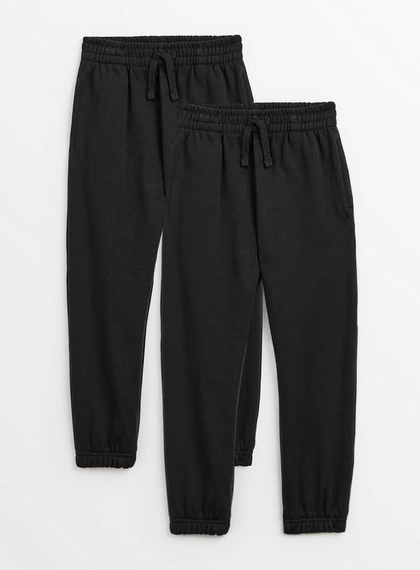 Black Unisex Joggers 2 Pack 11 years