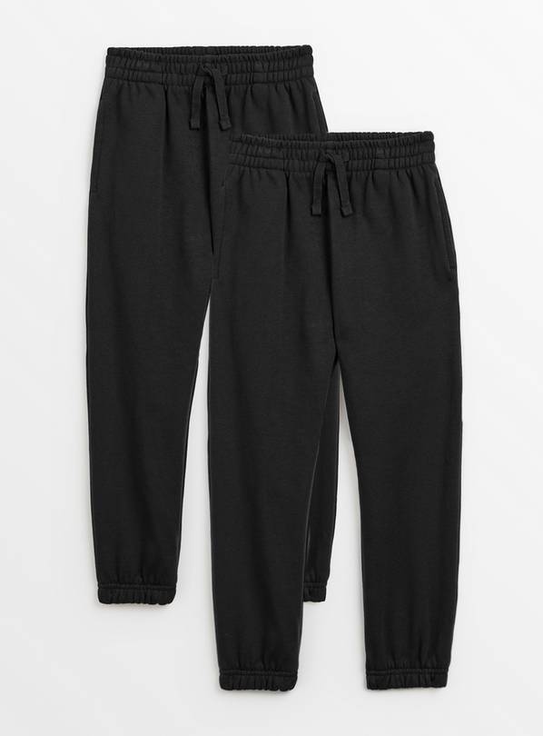 Black Unisex Joggers 2 Pack - 5 years