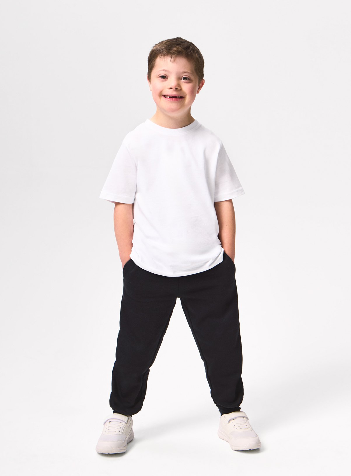 Black Brushback Fleece Cotton Rich Perfect Colour Joggers 2 Pack 5 years - Image 2 thumbnail