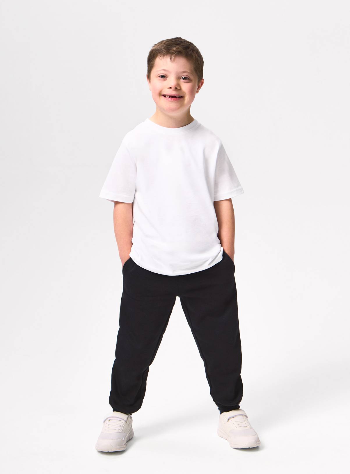 Black Brushback Fleece Cotton Rich Perfect Colour Joggers 2 Pack 5 years - Image 2