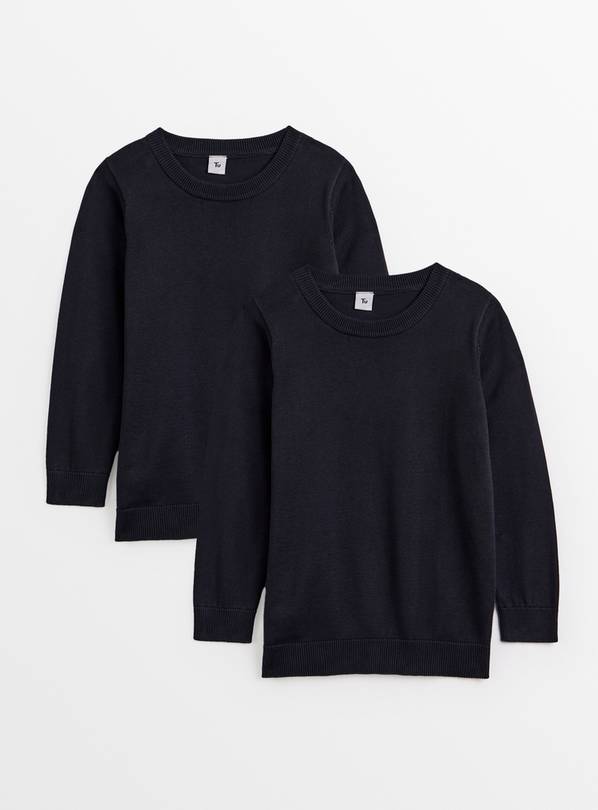 Navy Crew Neck Jumper 2 Pack 8 years