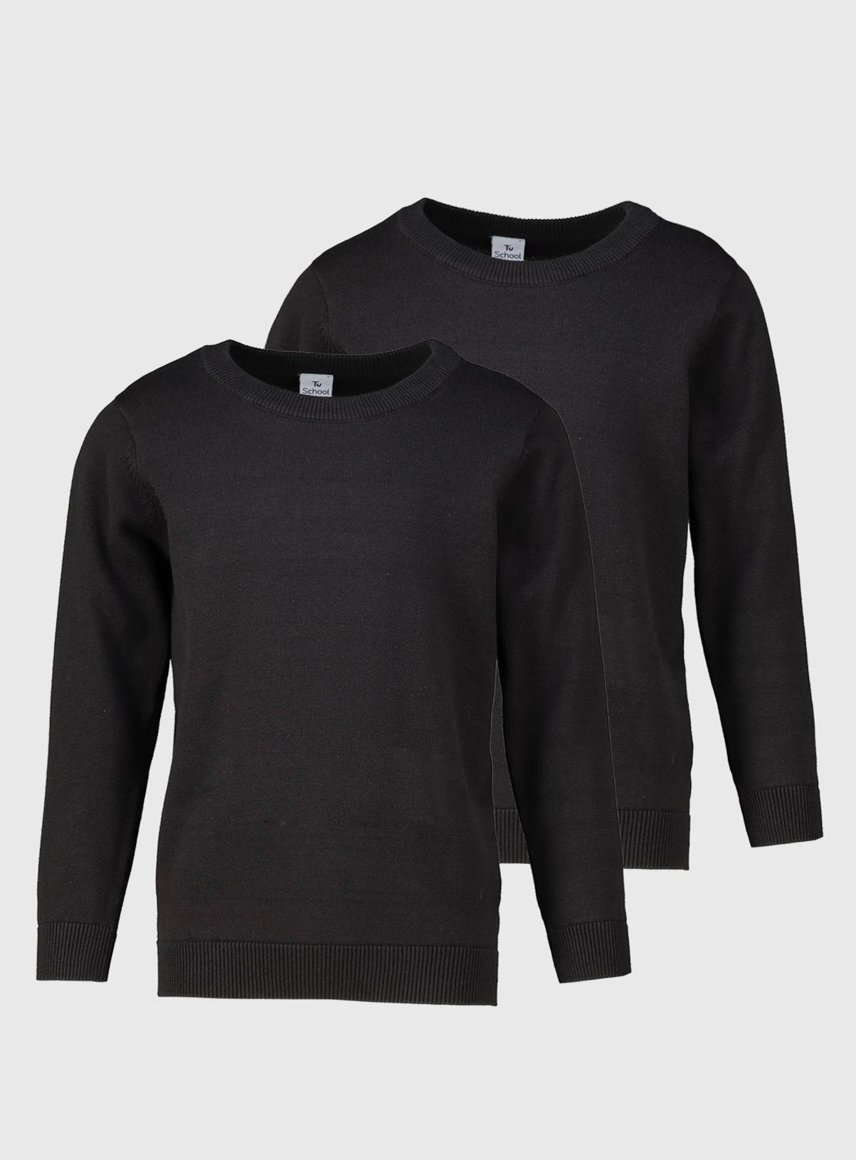 Black Crew Neck Jumper 2 Pack 8 years - Image 5