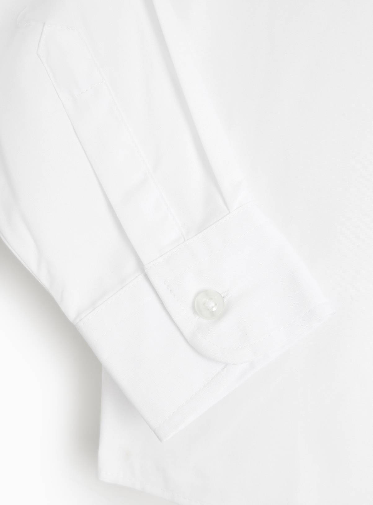 White Polyester Cotton Easy Fasten School Shirts 3 Pack 6 years - Image 5