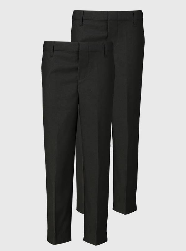 Black Pull-On Trousers 2 Pack 9 years