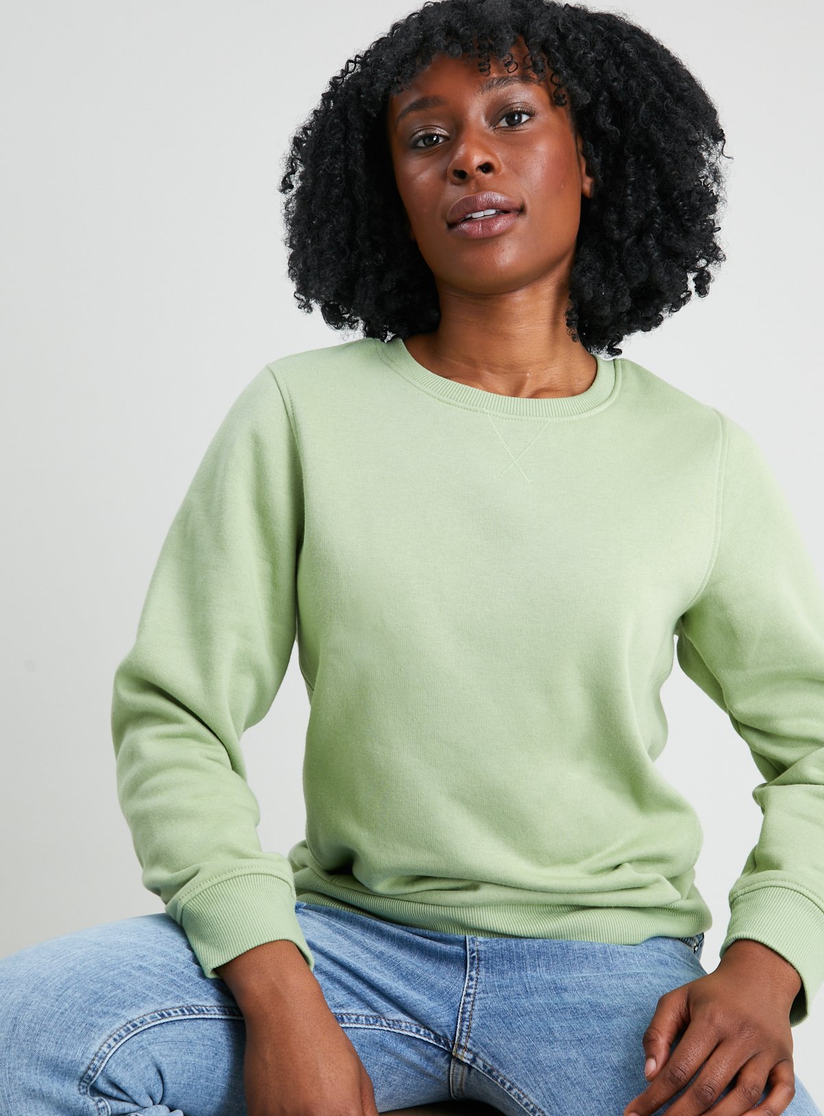 womens crew neck sweat shirts
