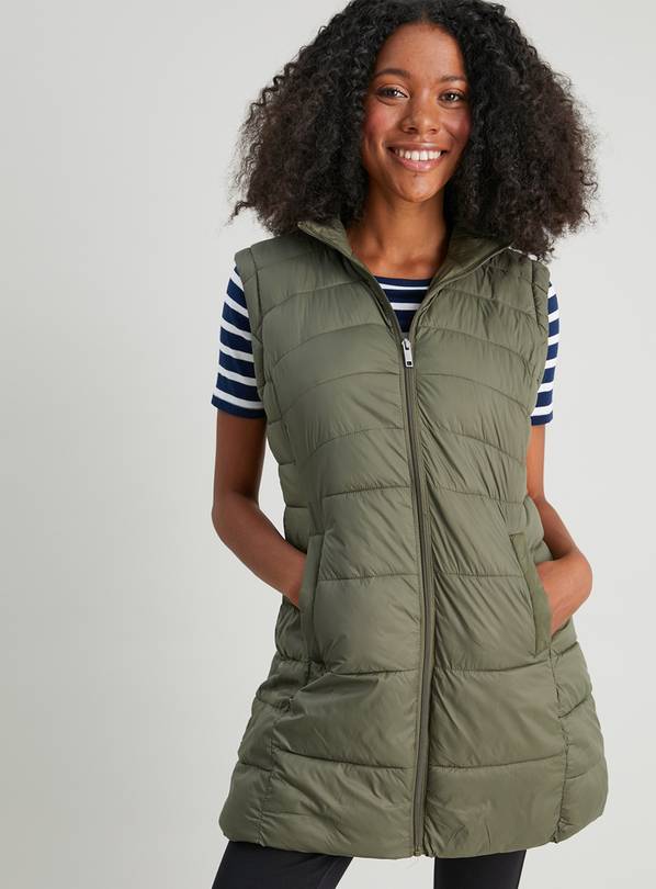 Womens longline cheap padded gilet