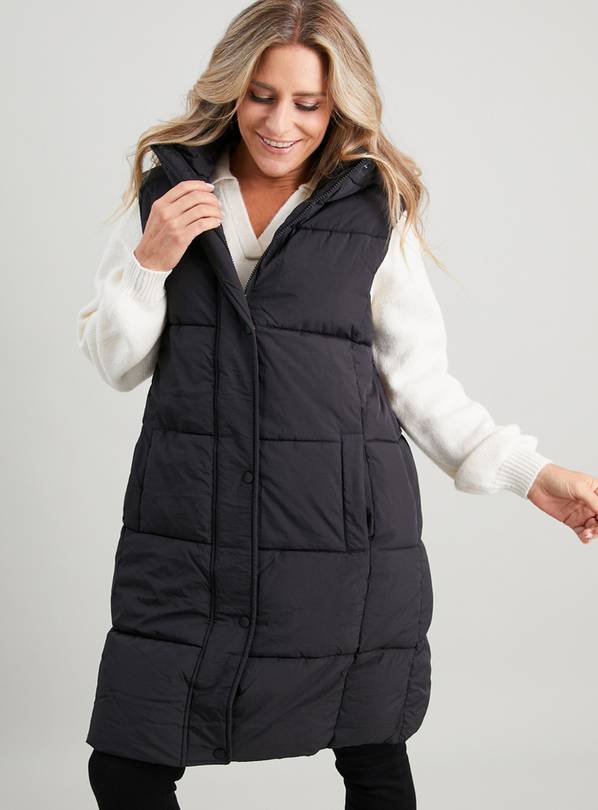 Buy Black Longline Quilted Gilet 16 Coats Argos