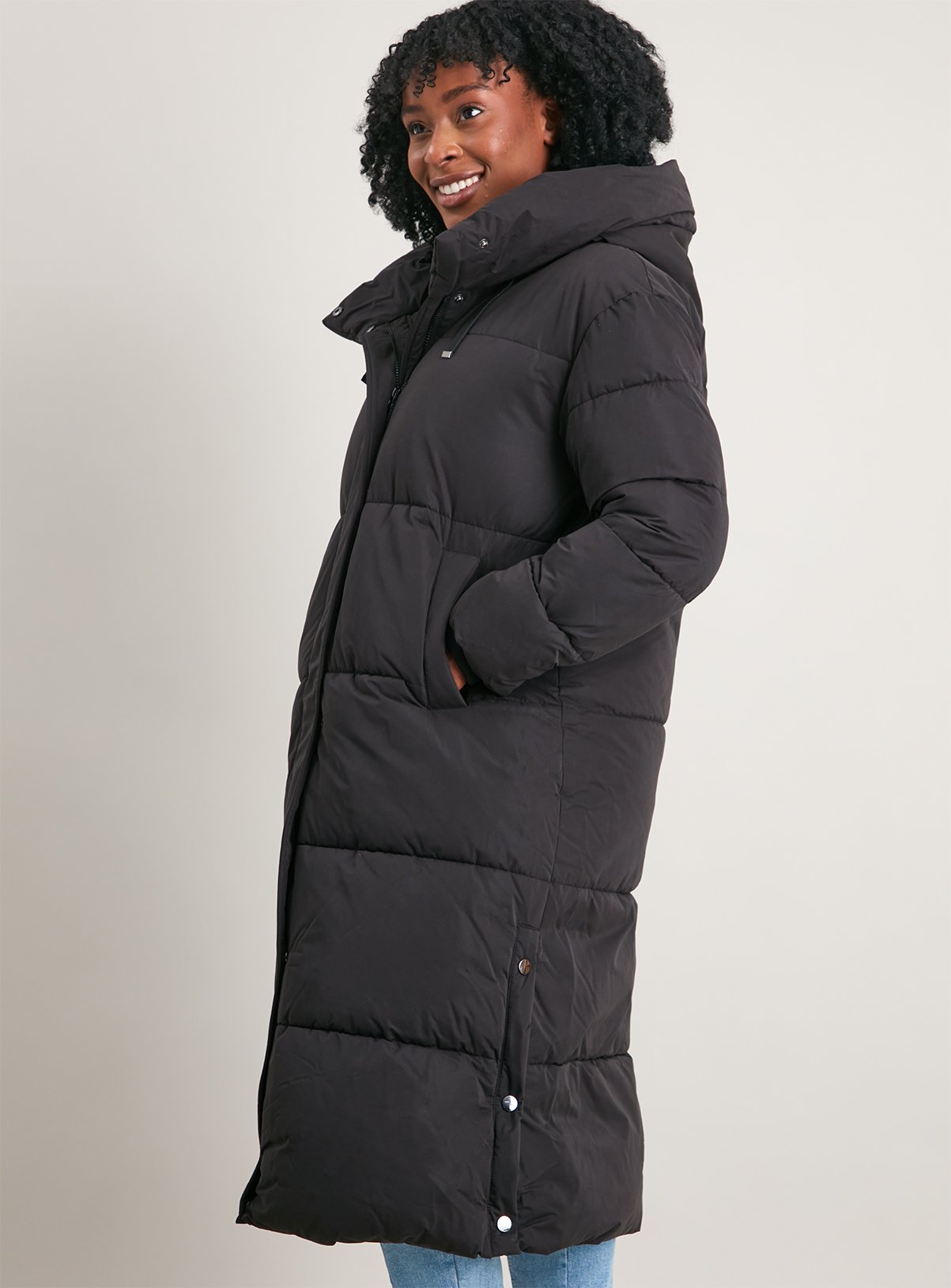 lined puffer coat