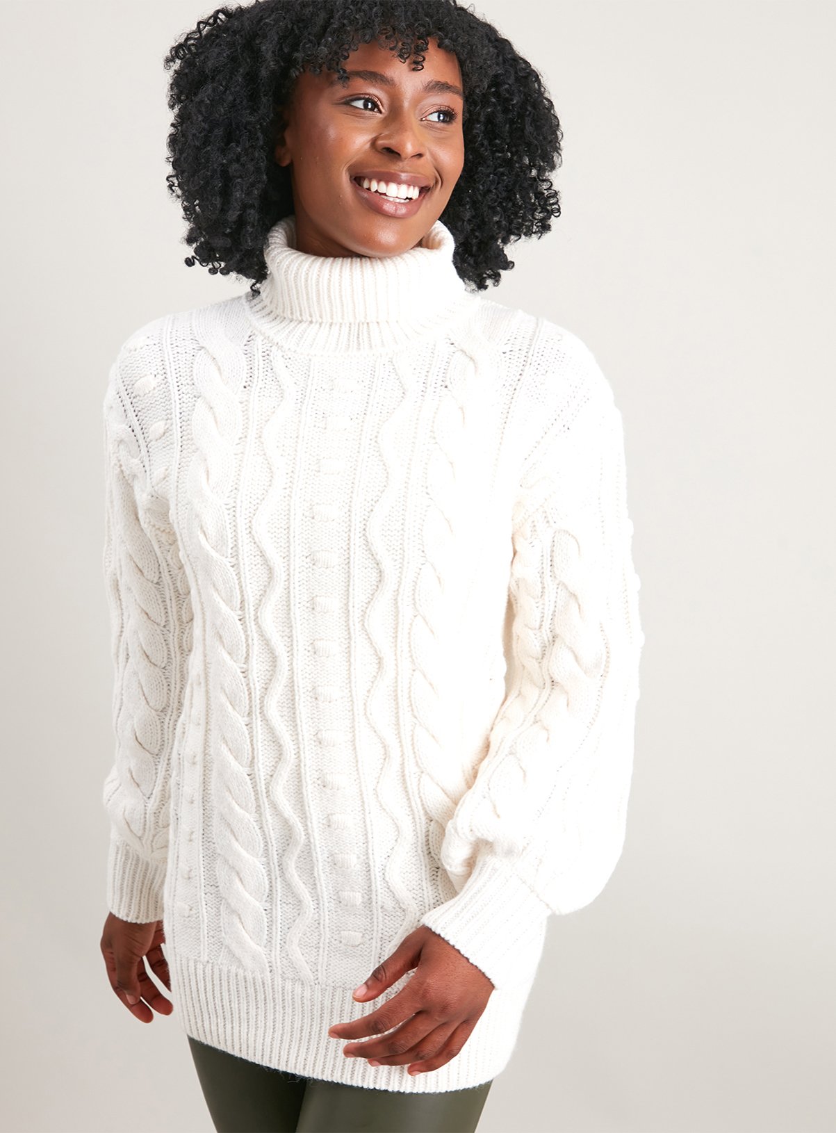 SKU: OCT G11 PLINTH- LS MG ROLL NECK CABLE JUMPER:Cream:16 - Image 1 thumbnail