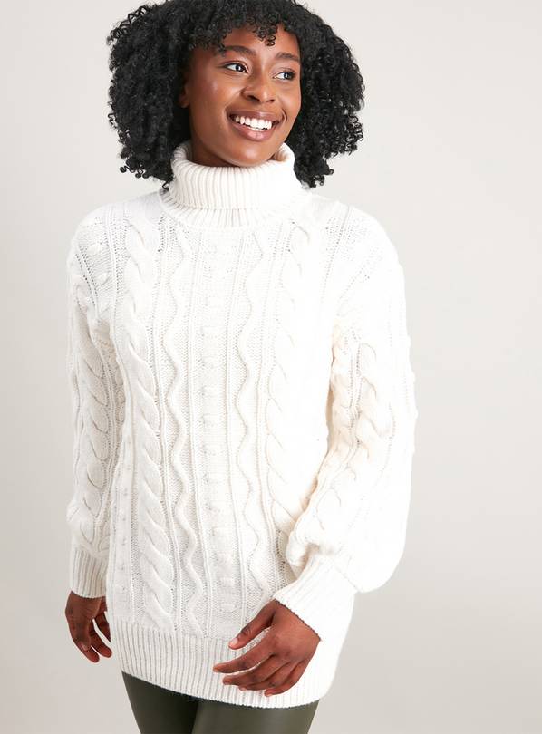 Cream polo neck on sale jumper